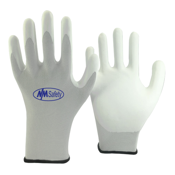 white water based PU coated glove